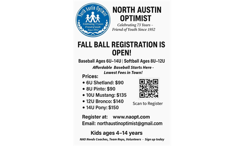 FALL BALL REGISTRATION IS OPEN